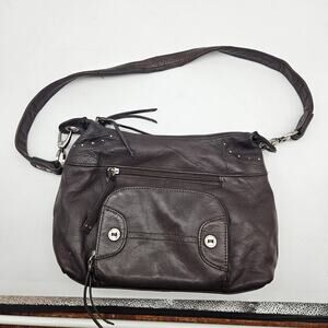 Stone Mountain Shoulder Bag Womens Brown Crossbody Purse Hobo Zip Pockets